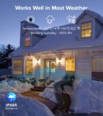 Ankway 2.4GHz Wifi Video Doorbell With Camera - 2K FHD Camera With Chime, PIR Detection, Night Vision, 2-Way Audio, Multi-Angle Mounting Bracket, Waterproof, Battery Powered, SD & Cloud Storage