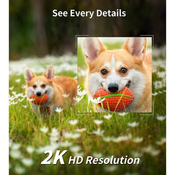 Ankway 2K Solar Security Camera Wireless Outdoor with 18650mAh