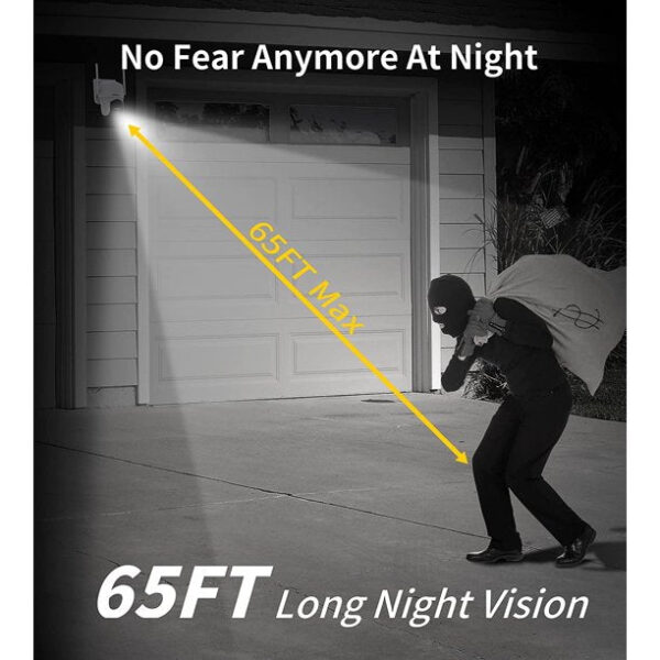 Ankway 2K Solar Security Camera Wireless Outdoor with 18650mAh