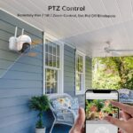 Ankway Solar Security Camera Outdoor with 14400mAh Rechargeable Battery, 360°Coverage, 2.4G WiFi Cam 1080P FHD Color Night Vision, 2-Way Audio, PIR Motion Detection, Wireless Security Camera System