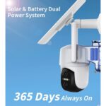 Ankway 2K Solar Security Camera Wireless Outdoor with 18650mAh
