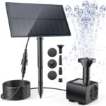 Ankway 4 Water Styles Solar Fountain Pump for Outdoor