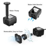 Ankway 4 Water Styles Solar Fountain Pump for Outdoor